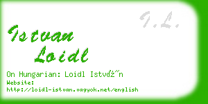 istvan loidl business card